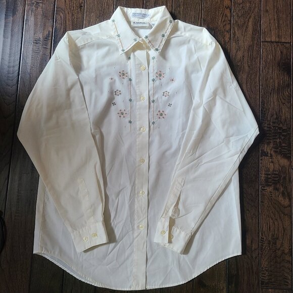 Vintage 90s Tabi International Button Down Shirt - Embroidered - Picture 1 of 7